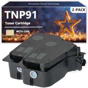 TNP91 Toner Cartridges Compatible for Konica Minolta TNP 91 ACTD051 Toner for Bizhub 4050i 4700i 4750i Printers, 2 Pack