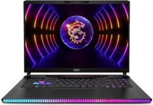 MSI Raider GE68HX 16″ FHD+ (1920 x 1200) 144Hz Gaming Laptop – 13th Gen Intel Core i9-13950HX 24-Core up to 5.50 GHz CPU, 64GB DDR5 RAM, 4TB NVMe SSD, GeForce RTX 4060 8GB GDDR6, Windows 11 Pro