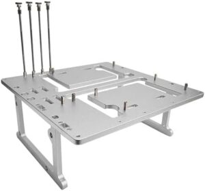 Open Air ATX PC Frame HTPC Water Cooling Test Bench Aluminum Case Bare Overclocking DIY Computer Support Graphics Card, Silver