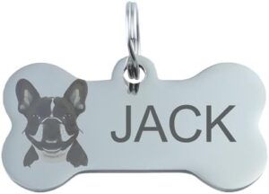 Stainless Steel Custom Pet Tags,Durable, Stylish & Bone Shape Chew-Proof with Breed Icons for Any Dog Breed