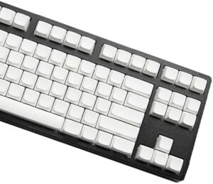 XDA Height 87 Key Blanks Keycaps Minimalists White PBTs Materials For Mechanical Keyboards Enthusiasts