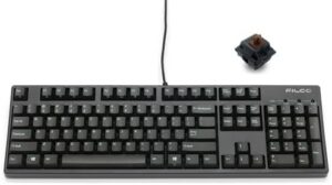 FILCO Majestouch + Ask Cherry MX Brown Axis, Full Size, English Layout, 104 Keys, PBT 2 Color Molded Asphalt Key Cap, N Key Rollover, Function Key Function, Black