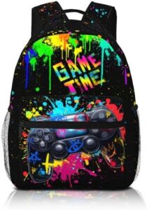 School Backpack for Boys Graffiti Gaming Boys Backpack Game Travel Laptop Backpack Video Game Backpack for Kids Children Teens