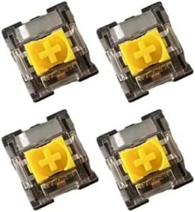 4Pcs Yellow Switches for V3Pro Tenkeyless Mechanical Gaming Keyboards and Others with 3Pin LED Switches