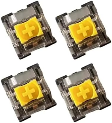 4Pcs Yellow Switches for V3Pro Tenkeyless Mechanical Gaming Keyboards and Others with 3Pin LED Switches