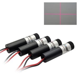 4pcs 5mW 650nm Red Laser Diode Cross Hair Module 90mrad 5V 12mm
