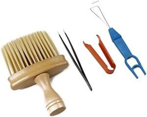 4pcs/Set Keycap Puller Puller Keycap Removal Tool with Keyboard Brush for Mechanical Keyboard