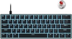 61 Keys Mechanical Gaming Keyboard Green Switch Blue Backlight Programmable Customized HotSwap Keyboard 61 Key Keyboard