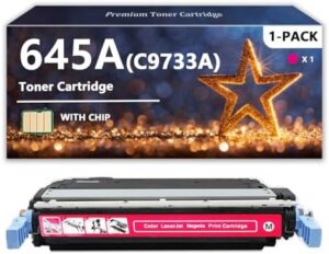 645A Toner Cartridges Compatible for HP 645A C9730A C9731A C9732A C9733A Toner Cartridge, Quality Toner for HP Color Laserjet 5500 Series, 1 Magenta