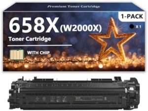 658X Toner Cartridges Compatible for HP 658X W2000X W2001X W2002X W2003X Toner Cartridge, Quality Toner for HP Color Laserjet Enterprise M751dn M751n M751, 1 Black