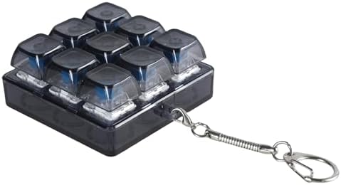 9Key XDA Translucent Keycap Tester Switches Keychains Tester Lightless Key Switches Tester for Mechanical Keyboards