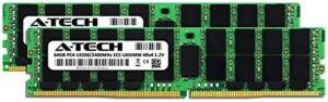 A-Tech 128GB ECC-LRDIMMMemory Kit for SuperMicro X10DRi, X10DRi-T - (2 x 64GB) DDR4 2400MHz PC4-19200 ECC Load Reduced DIMM Quad Rank 4Rx4 RAM Upgrade Modules
