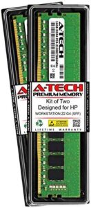 A-Tech 32GB (2 x 16GB) RAM for HP Workstation Z2 G4 (SFF) | DDR4 2666MHz DIMM PC4-21300 288-Pin Non-ECC UDIMM Memory Upgrade Kit