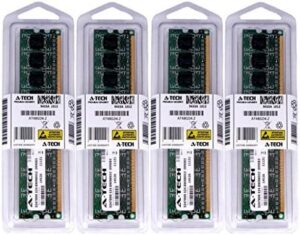 A-Tech 32GB KIT (4 x 8GB) for MSI Motherboard Z77A-GD55 Z77A-GD65 Gaming Z77MA-G45 Z87 MPOWER MAX XPOWER Z87-G41 PC Mate Z87-G43 Z87-G45. DIMM DDR3 Non-ECC PC3-12800 1600MHz RAM Memory