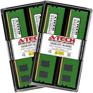 A-Tech 32GB Kit (4x8GB) RAM for ASUS ROG Strix Z790-E Gaming WiFi II, Z790-E Gaming WiFi Motherboard | DDR5 5600MHz PC5-44800 DIMM 1.1V 288-Pin Non-ECC UDIMM Memory Upgrade