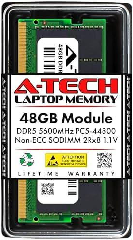 A-Tech 48GB RAM for HP OMEN 16 16t-u000, 16t-wf000 Gaming Laptop | DDR5 5600MHz PC5-44800 SODIMM 2Rx8 1.1V 262-Pin Non-ECC SO-DIMM Memory Upgrade
