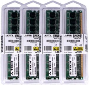 A-Tech 4GB KIT (4 x 1GB) Intel Motherboard D945GTP D945PAW D945PLM D945PPM D945PSN D945PVS D945PWM DG33BU DG33FB DG33TL DG35EC DG43GT DG45ID. DIMM DDR2 Non-ECC PC2-5300 667MHz RAM Memory