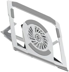 Adjustable Aluminum Laptop Stand With Cooling Fan For 22in Laptop Portable Notebook Coolers Effective Heat Dissipation
