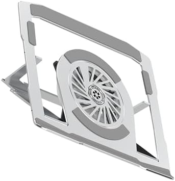 Adjustable Aluminum Laptop Stand With Cooling Fan For 22in Laptop Portable Notebook Coolers Effective Heat Dissipation
