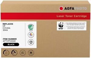 Agfaphoto APTHP530AE Copy and Laser Printer Catridges for HP Color Laserjet 2025 CC530A/Canon 718BK