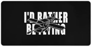 Airplane Plane I’d Rather Be Flying Desk Mouse Mat Laptop Pad Desktop Protector Non-Slip Keyboard Pads for Office Gamer