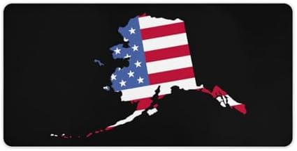 Alaska State Map Flag Desk Mouse Mat Laptop Pad Desktop Protector Non-Slip Keyboard Pads for Office Gamer