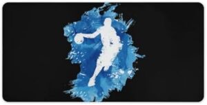 Basketball Player Art Desk Mouse Mat Laptop Pad Desktop Protector Non-Slip Keyboard Pads for Office Gamer