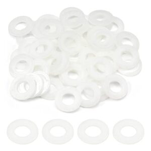 Bettomshin 100Pcs Insulating Washer M6 White Vulcanized Nylon Washer 0.47" x 0.24" x 0.06" Insulation Gasket for Motherboard