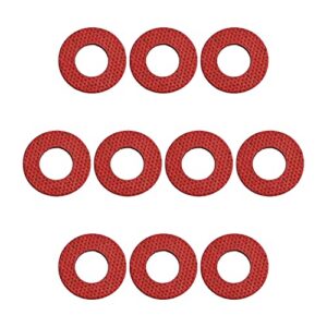 Bettomshin 200Pcs Insulating Washer M8 Red Vulcanized Fiber Washer 0.63" x 0.31" x 0.04" Insulation Gasket for Motherboard