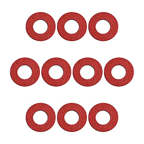 Bettomshin 200Pcs Insulating Washer M8 Red Vulcanized Fiber Washer 0.63" x 0.31" x 0.04" Insulation Gasket for Motherboard