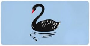 Black Swans Desk Mouse Mat Laptop Pad Desktop Protector Non-Slip Keyboard Pads for Office Gamer