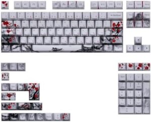 Blossom Keycaps Sublimations Mechanical Keyboards Keycap 128Keys OEM Profile for Switches Personalied