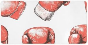 Boxer Boxing Gloves Desk Mouse Mat Laptop Pad Desktop Protector Non-Slip Keyboard Pads for Office Gamer