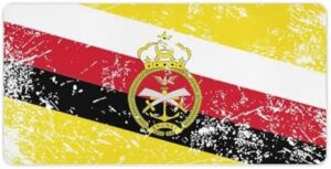 Brunei Vintage Flag Desk Mouse Mat Laptop Pad Desktop Protector Non-Slip Keyboard Pads for Office Gamer