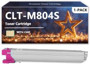 CLT-804S Toner Cartridge Compatible for Samsung CLT-K804S CLT-C804S CLT-M804S CLT-Y804S Toner for Samsung MultiXpress X3220NR X3280NR Printers, 1 Magenta