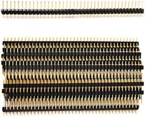 Chanzon Pin Header Strip for Arduino Gpio 40 pin x 10pcs Male Headers Pins Straight Single Row Gold Plated Pitch 2.54mm 0.1 inch Breakaway for PCB Connector Machine Breadboard Electronic Circuit Board