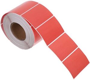 Colored Printer Labels 60x40mm 800 Sheets Red Thermal Sticker Paper No Glue No Smell Office Kitchen Use