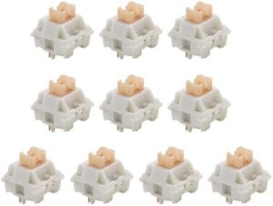 Cream Yellow Peach Silents Linears Mechanical Keyboards Switches Pre Lubed for Smooth Gaming