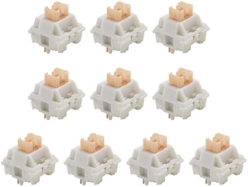 Cream Yellow Peach Silents Linears Mechanical Keyboards Switches Pre Lubed for Smooth Gaming