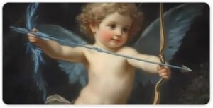 Cupid Love God Greek Mythology Desk Mouse Mat Laptop Pad Desktop Protector Non-Slip Keyboard Pads for Office Gamer