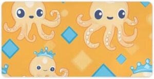 Cute Octopuses Desk Mouse Mat Laptop Pad Desktop Protector Non-Slip Keyboard Pads for Office Gamer