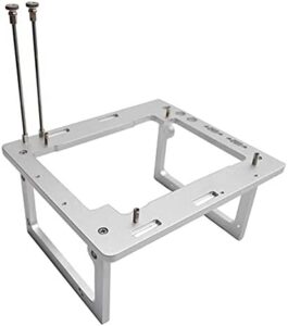 EDIY Open Air ITX PC Frame HTPC Water Cooling Test Bench Aluminum Case Bare Overclocking DIY Computer Frame Support Graphics Card, ITX Silver