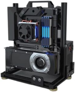 EDIY PC Test Bench Open Air Computer Case EATX ITX ATX MATX Motherboard Chassis Aluminum Bracket DIY Bare Frame EATX Support 120 240 360 Liquid Cooling