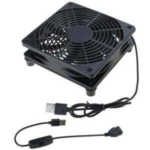Efficient 120mm USB Fan with Stand for Cooling Routers Networks Servers Projects and Laptop Cooling