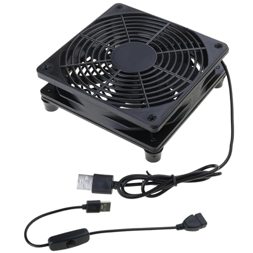 Efficient 120mm USB Fan with Stand for Cooling Routers Networks Servers Projects and Laptop Cooling