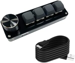 Ergonomic Macro Keyboards with Customs Knob for Gaming and Productivity Tasks Customizable Buttons Progammable Keyboard