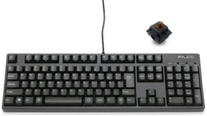 FILCO Majestouch + Ask Cherry MX Brown Axis, Full Size, Japanese Arrangement, 108 Keys, PBT 2 Color Molded Asphalt Key Cap, N Key Rollover, Function Key Function, Black