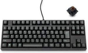 FILCO Majestouch + Ask Cherry MX Brown Axis, Numeric Keypadless, Japanese Arrangement, 91 Keys, PBT 2 Color Molded Asphalt Key Cap, N Key Rollover, Function Key Function, Black
