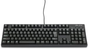 FILCO Majestouch + Ask Cherry MX Quiet Red Axis, Full Size, Japanese Arrangement, 108 Keys, PBT 2 Color Molded Sky Gray Key Cap, N Key Rollover, Function Key Function, Black