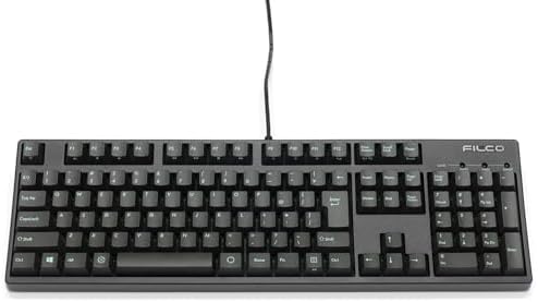 FILCO Majestouch + Ask Full Size Japanese Layout, 108 Keys, Cherry MX Red Axis, PBT 2 Color Molded Asphalt Color Key Cap, 3 Red Key Locks, Black FKBN108MRL/NAS3GMB-RKL